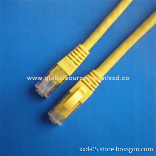 24AWG UTP Cat5 Patch Cord with RJ45 Connector, PVC Jacket with RoHS Directive-compliant